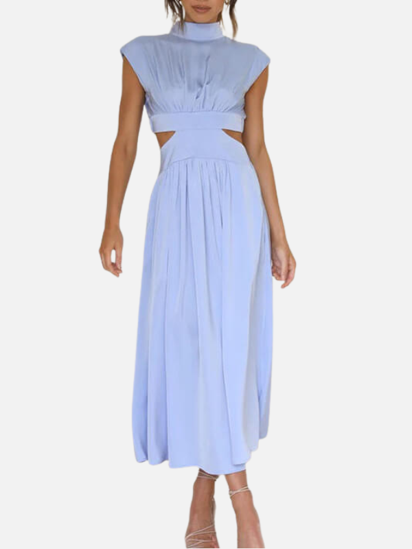 Anna | Elegant Midikjole med Cut-Out