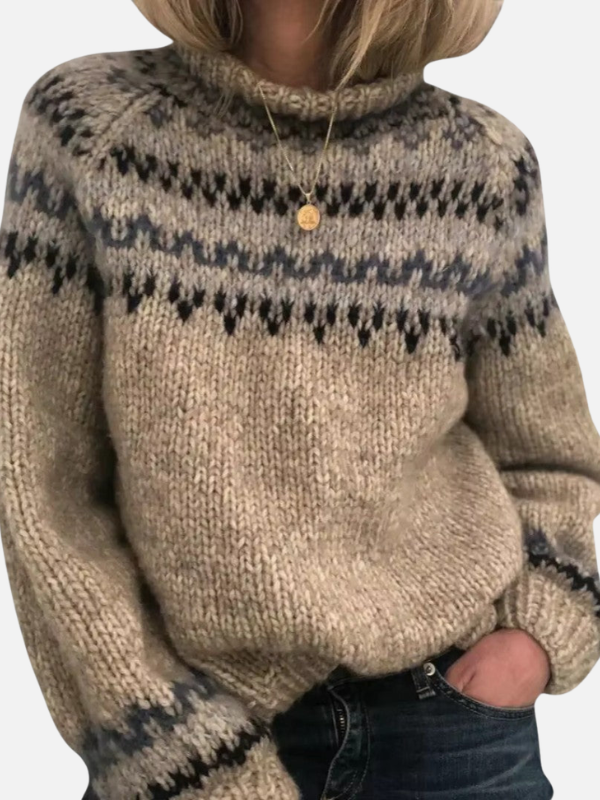 Kirsten | Fair Isle Striktrøje, Nordisk Mønsterstrik