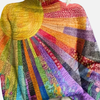 Hanne | Farverig Mønstret Rullekrave Sweater
