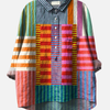 Line | Farverig Stribet Skjortebluse