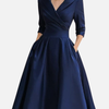 Karen | Festkjole Midikjole med V-Hals, Elegant
