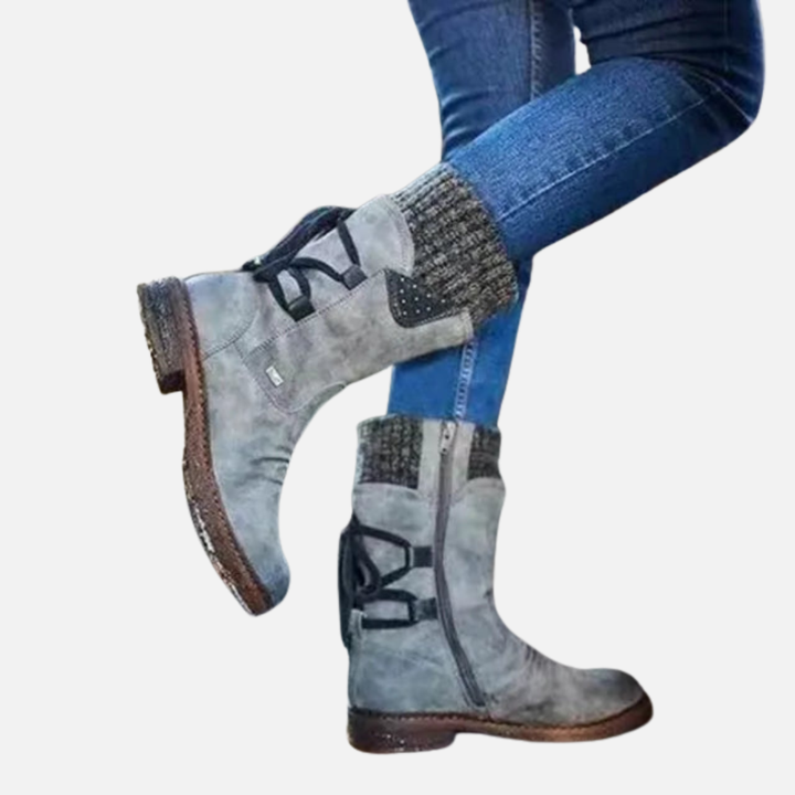 Anne | Flade Snørestøvler, Boho Støvletter