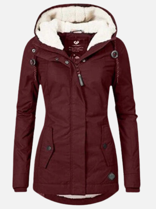 Lene | Foret Parka med Teddyfór & Hætte – Dame