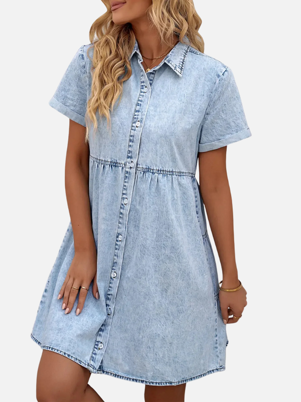 Camilla | Gennemknappet Denimkjole