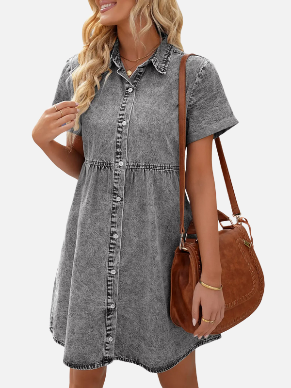 Camilla | Gennemknappet Denimkjole
