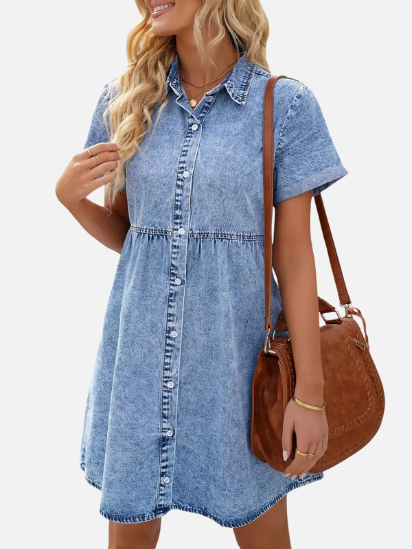Camilla | Gennemknappet Denimkjole