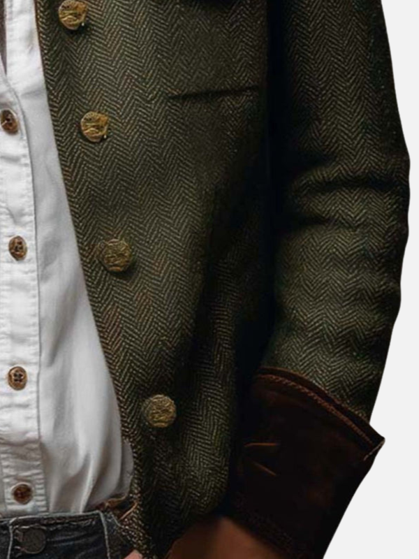 Anne | Grøn Tweedjakke, Army Look