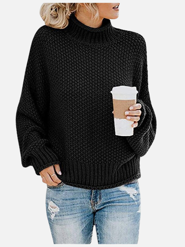 Susanne | Grovstrik Rullekrave Sweater til Dame