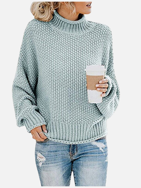 Susanne | Grovstrik Rullekrave Sweater til Dame