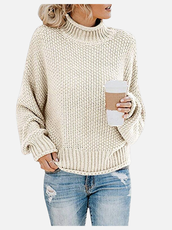 Susanne | Grovstrik Rullekrave Sweater til Dame
