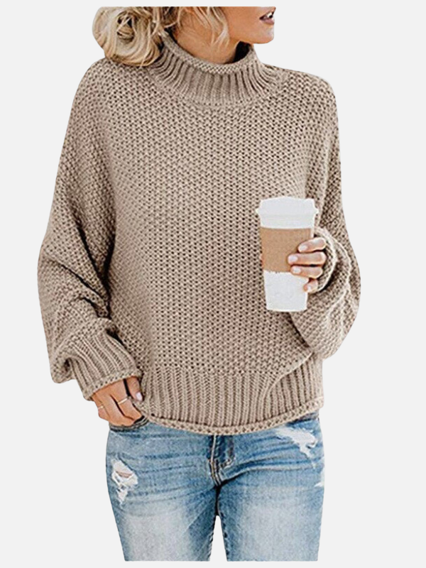 Susanne | Grovstrik Rullekrave Sweater til Dame