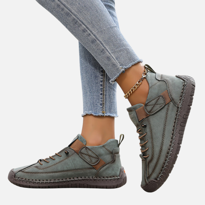 Anne | Håndsyede Høje Komfort Sneakers, Snøre