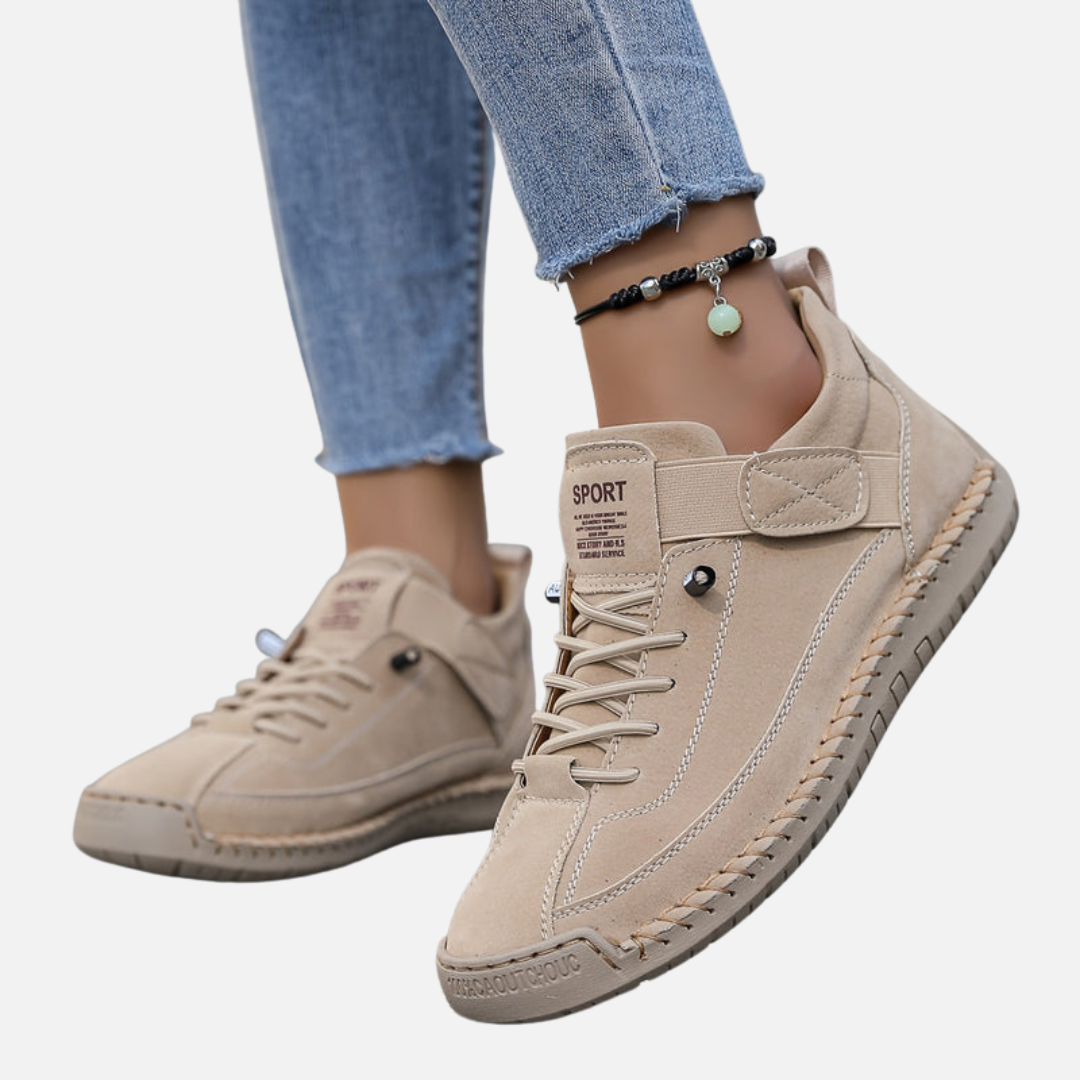 Anne | Håndsyede Høje Komfort Sneakers, Snøre