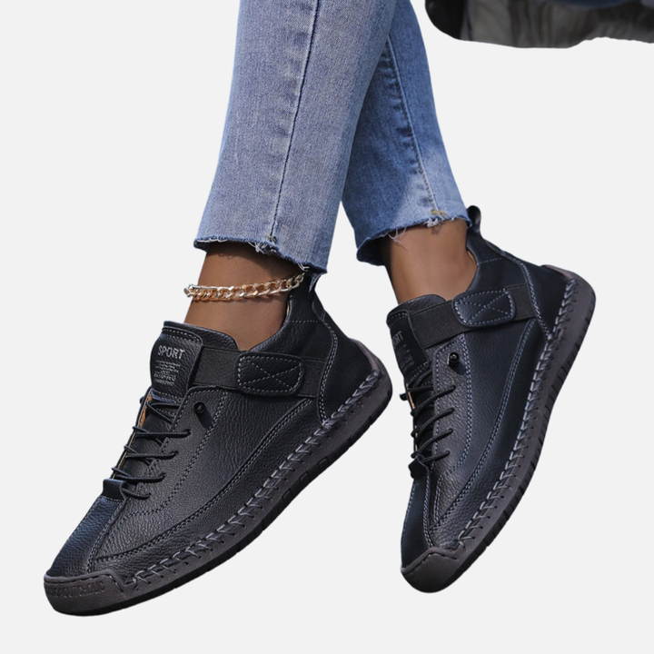 Anne | Håndsyede Høje Komfort Sneakers, Snøre