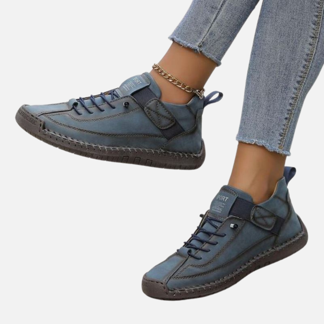 Anne | Håndsyede Høje Komfort Sneakers, Snøre