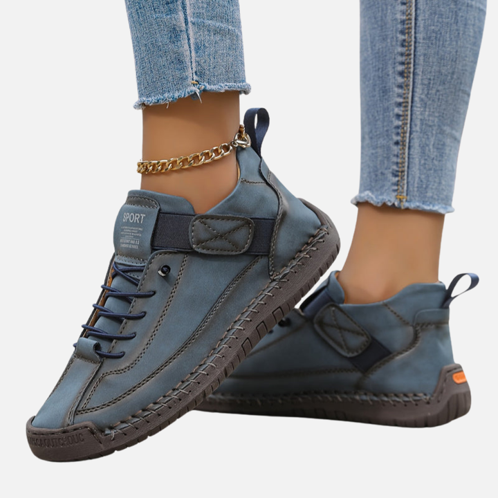 Anne | Håndsyede Høje Komfort Sneakers, Snøre