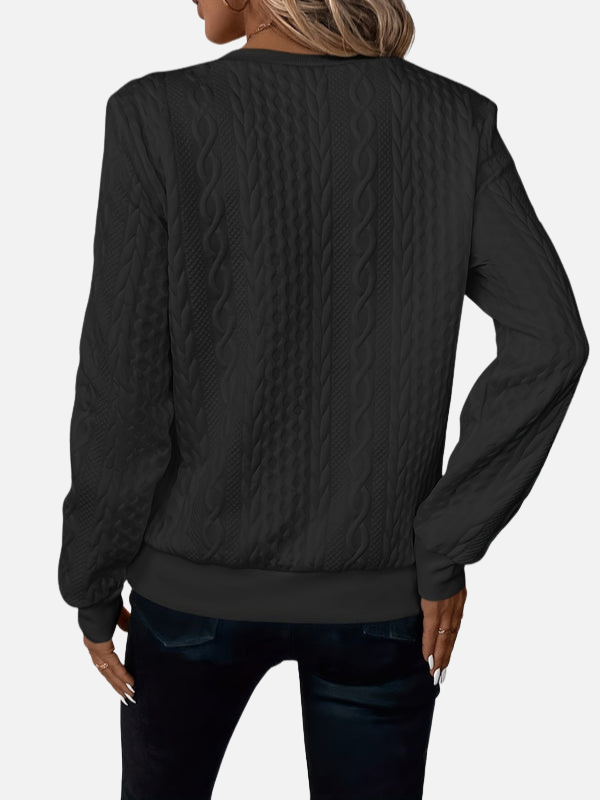 Ida | Half-Zip Trøje i Kabelmønster
