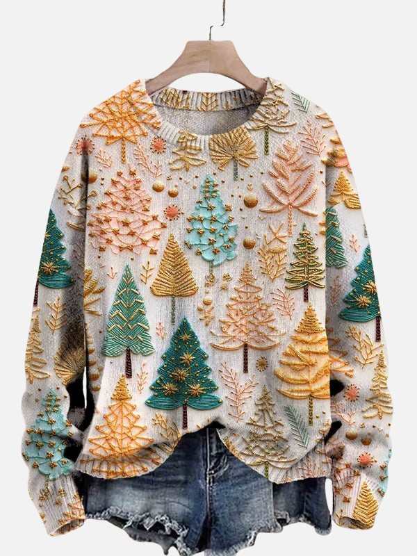 Lone | Julesweater med Juletræer