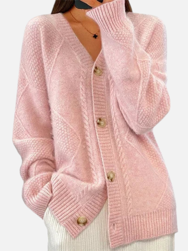 Maria | Kabelstrik Cardigan med Knapper