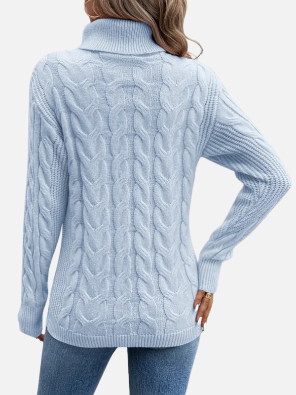 Kirsten | Kabelstrik Sweater med Rullekrave – Dame
