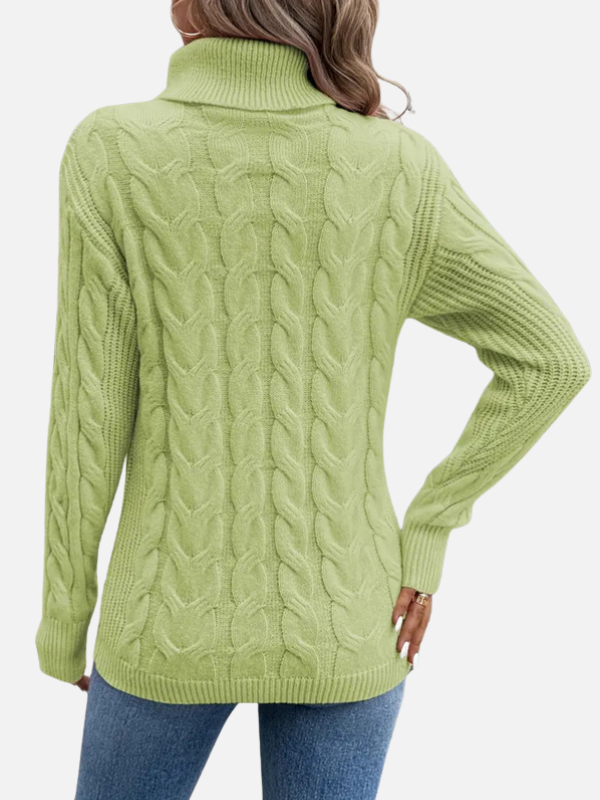 Kirsten | Kabelstrik Sweater med Rullekrave – Dame