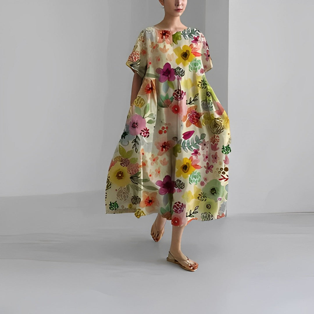 Claire | Bohemsk Blomstret Kjole