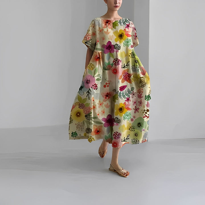 Claire | Bohemsk Blomstret Kjole