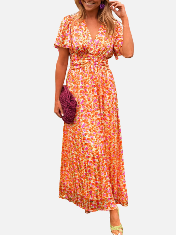 Helle | Lagdelt Chiffon Aftenkjole