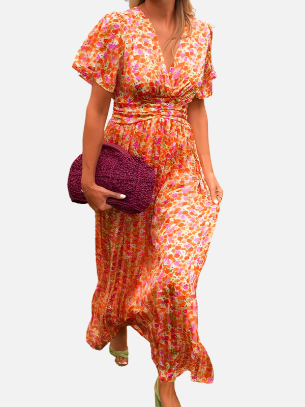 Helle | Lagdelt Chiffon Aftenkjole
