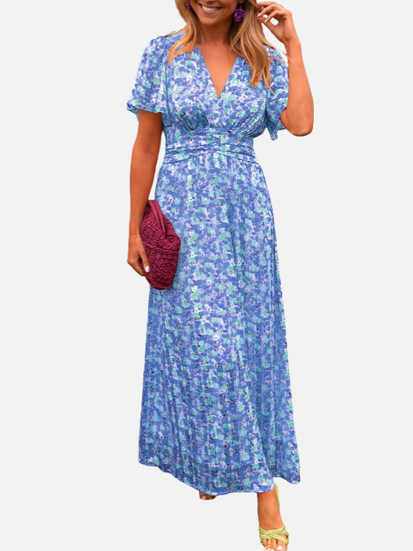 Helle | Lagdelt Chiffon Aftenkjole