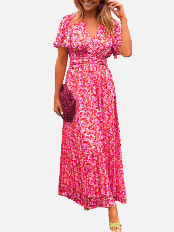 Helle | Lagdelt Chiffon Aftenkjole