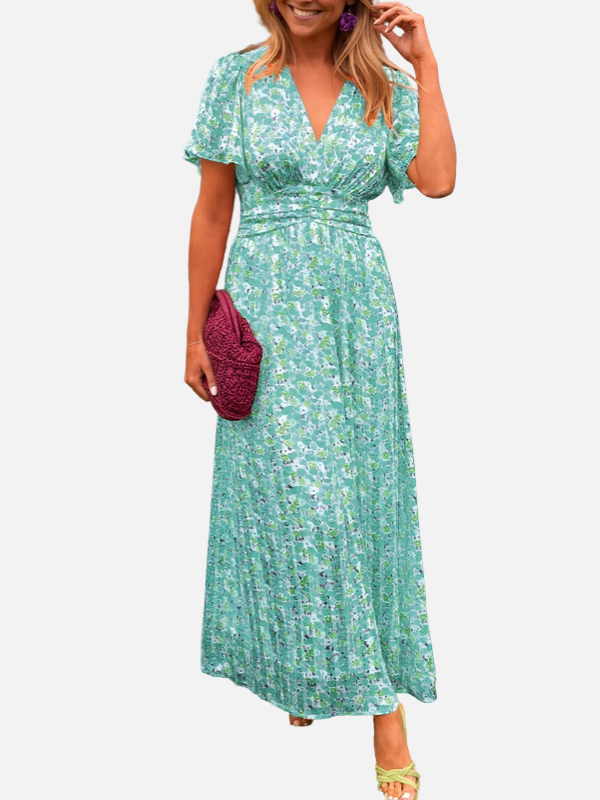 Helle | Lagdelt Chiffon Aftenkjole