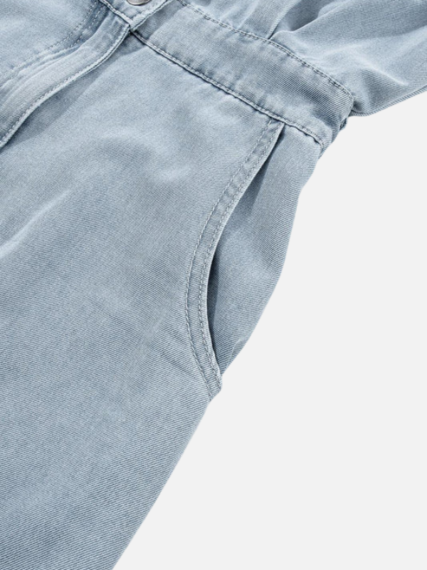 Camilla | Lang Denimkjole med Knapper