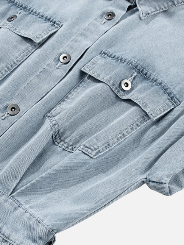 Camilla | Lang Denimkjole med Knapper