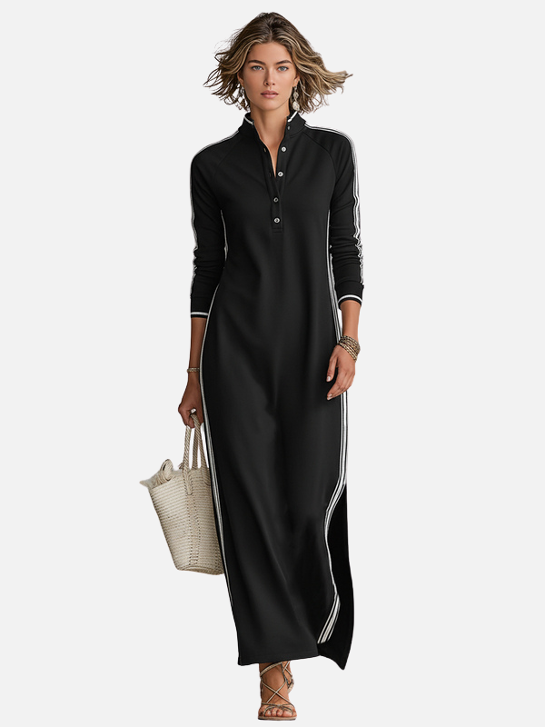 Lone | Langærmet Sweatshirtkjole, Sporty Maxi