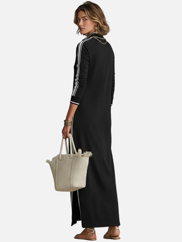 Lone | Langærmet Sweatshirtkjole, Sporty Maxi