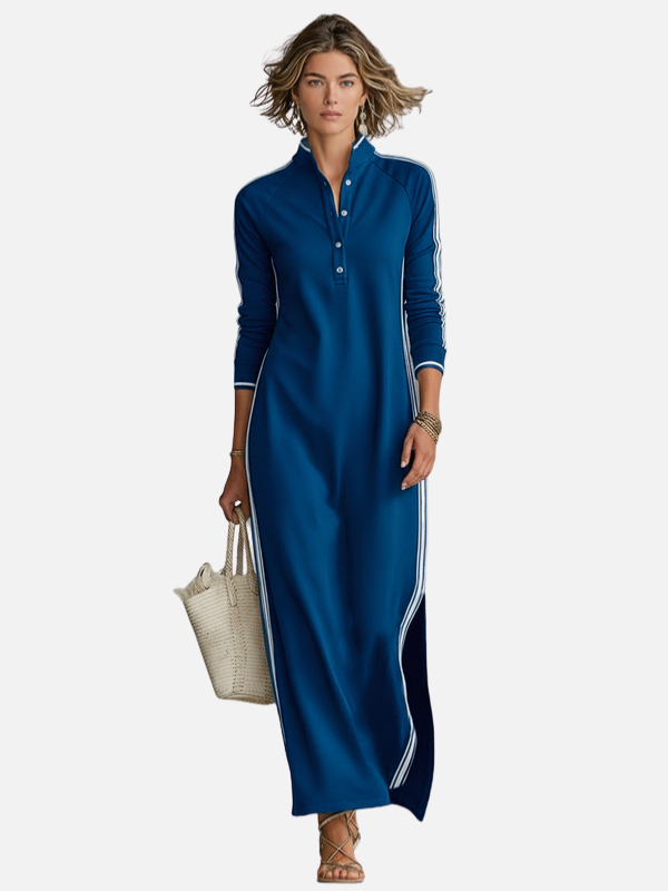 Lone | Langærmet Sweatshirtkjole, Sporty Maxi