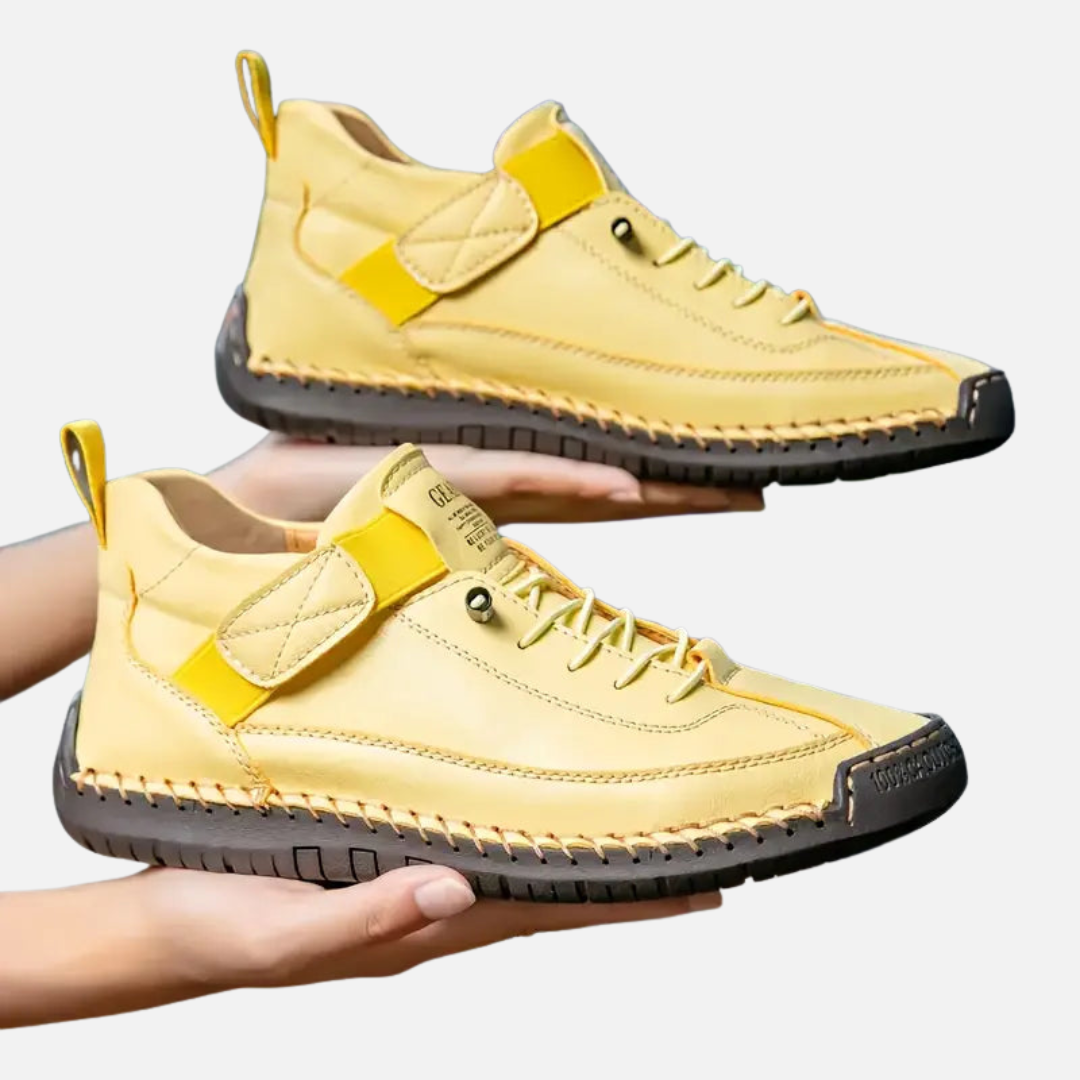 Lene | Lave Sneakers med Snøre og Velcrorem