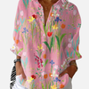 Maria | Lyserød Blomstret Skjortebluse