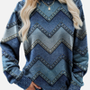 Pia | Mønstret Sweatshirt med Zigzag