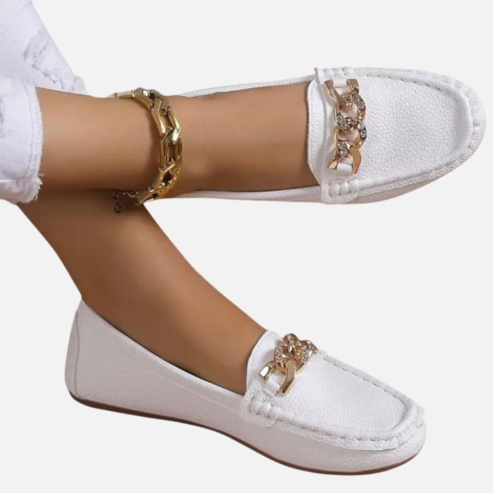 Marianne | Slip-on Loafers med Kædedetalje