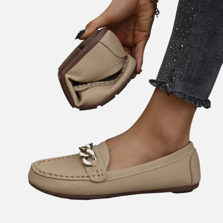 Marianne | Slip-on Loafers med Kædedetalje