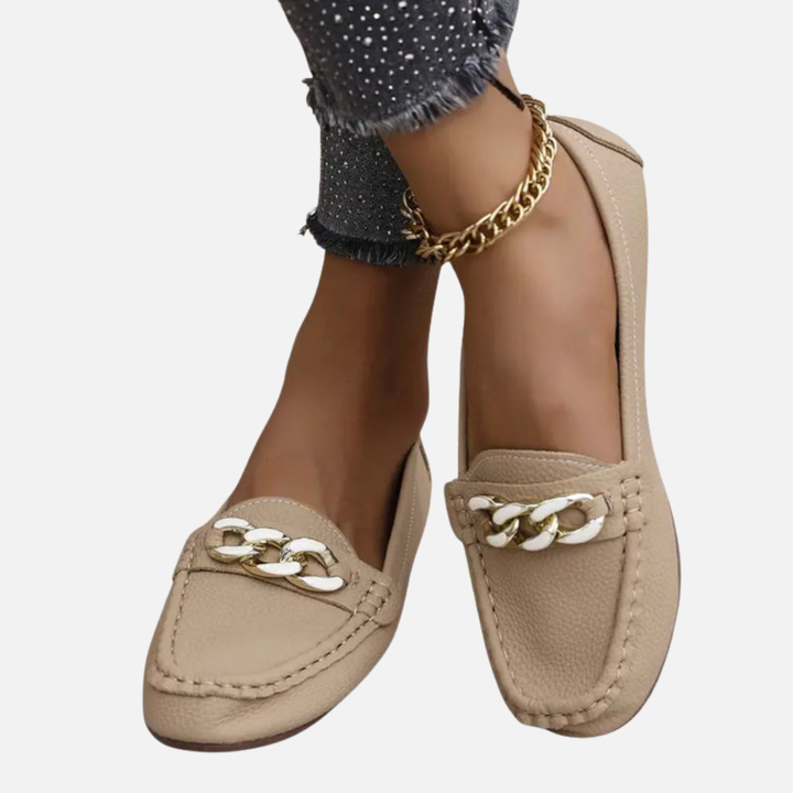 Marianne | Slip-on Loafers med Kædedetalje