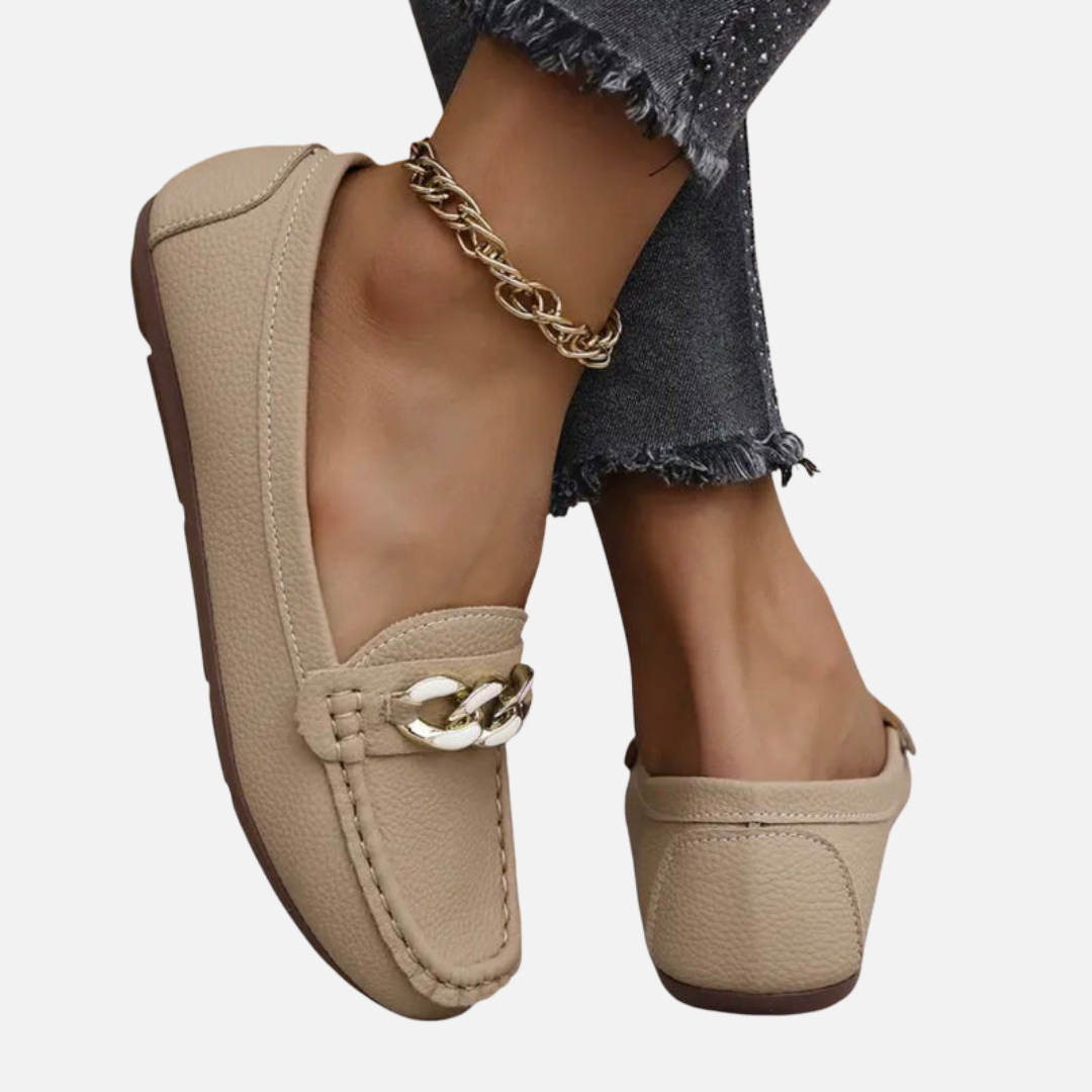 Marianne | Slip-on Loafers med Kædedetalje
