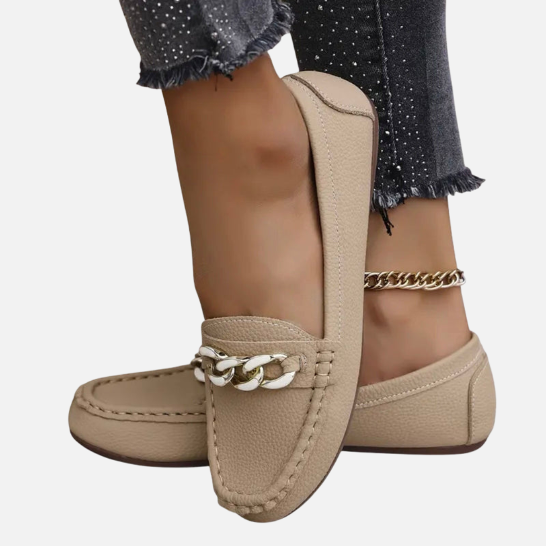 Marianne | Slip-on Loafers med Kædedetalje