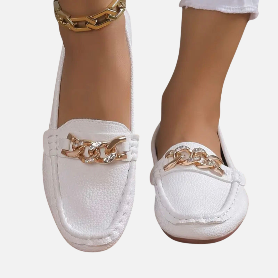 Marianne | Slip-on Loafers med Kædedetalje