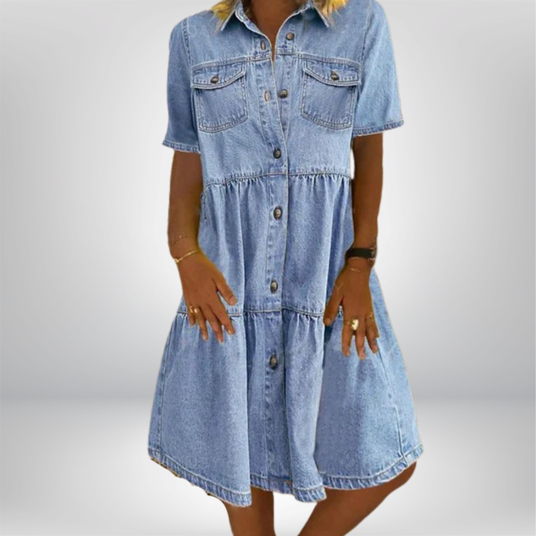 Yara™ | Boho Denim Kjole