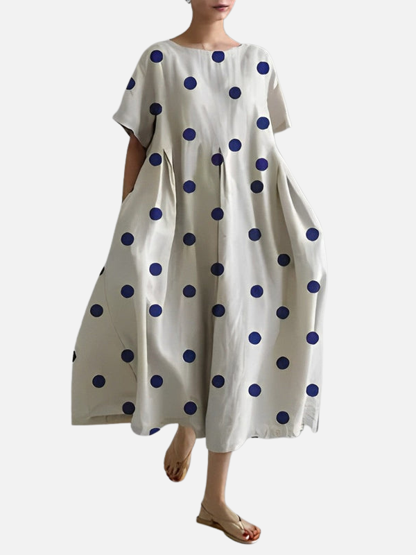 Mette | Oversize Midikjole med Blomsterprint