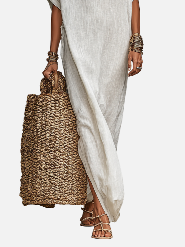 Susanne | Oversize Skjortekjole, Maxi Strandkjole