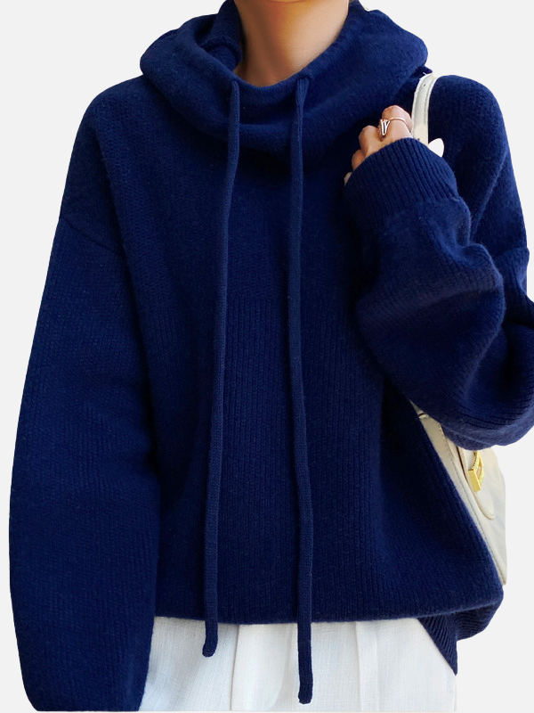 Marianne | Oversize Strikhoodie, Strik Med Hætte
